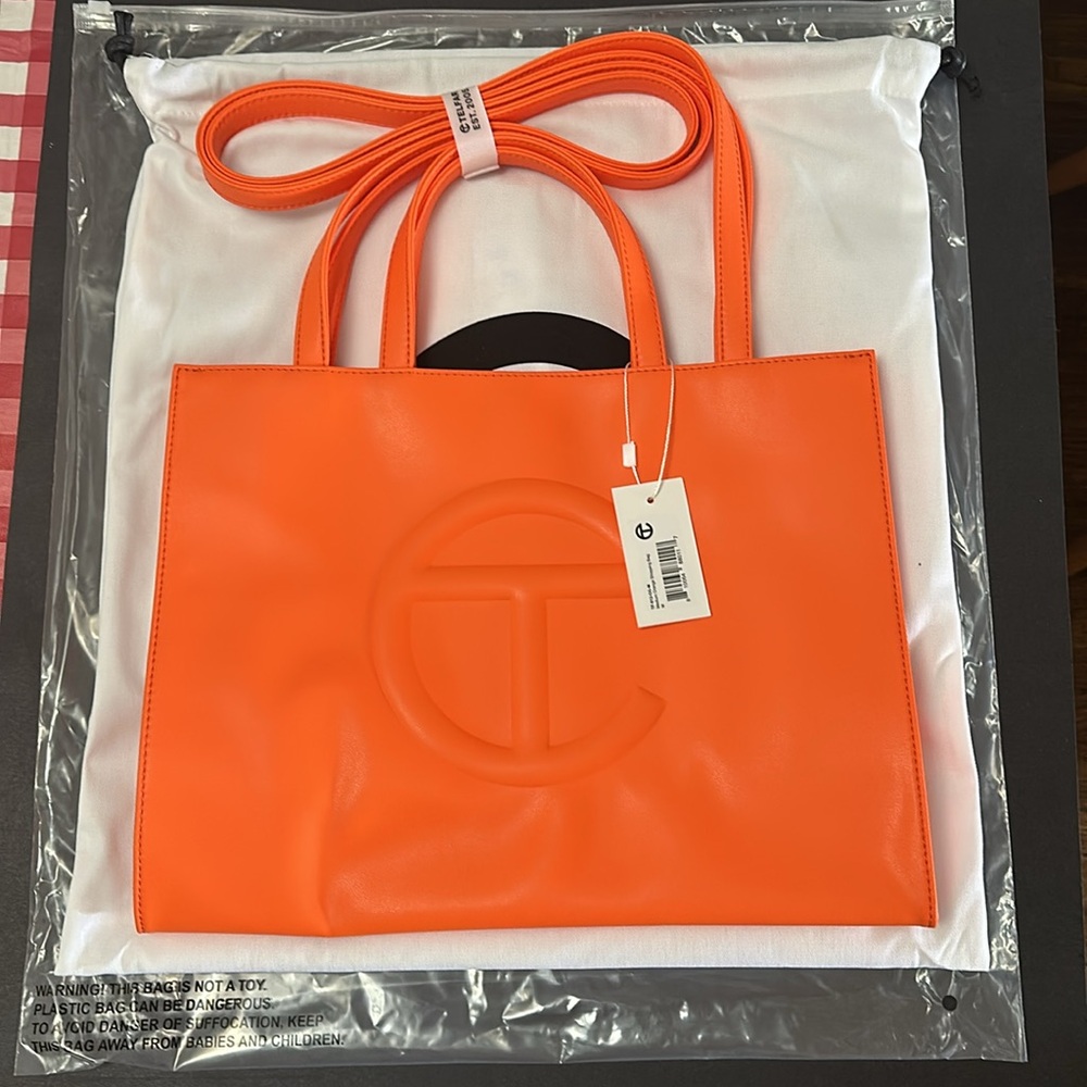 NWT- Telfar Medium Orange Shopping Bag